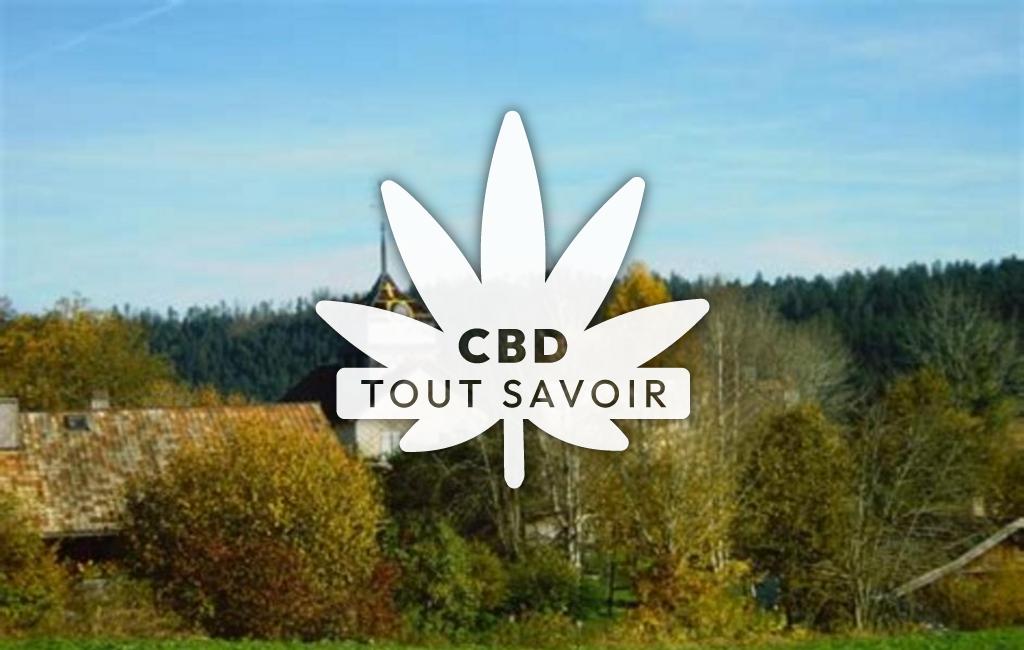 Village à Oye-Et-Pallet avec feuille Cannabis CBD