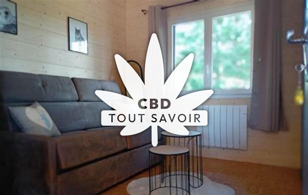 Village à Vaux-Et-Chantegrue avec feuille Cannabis CBD