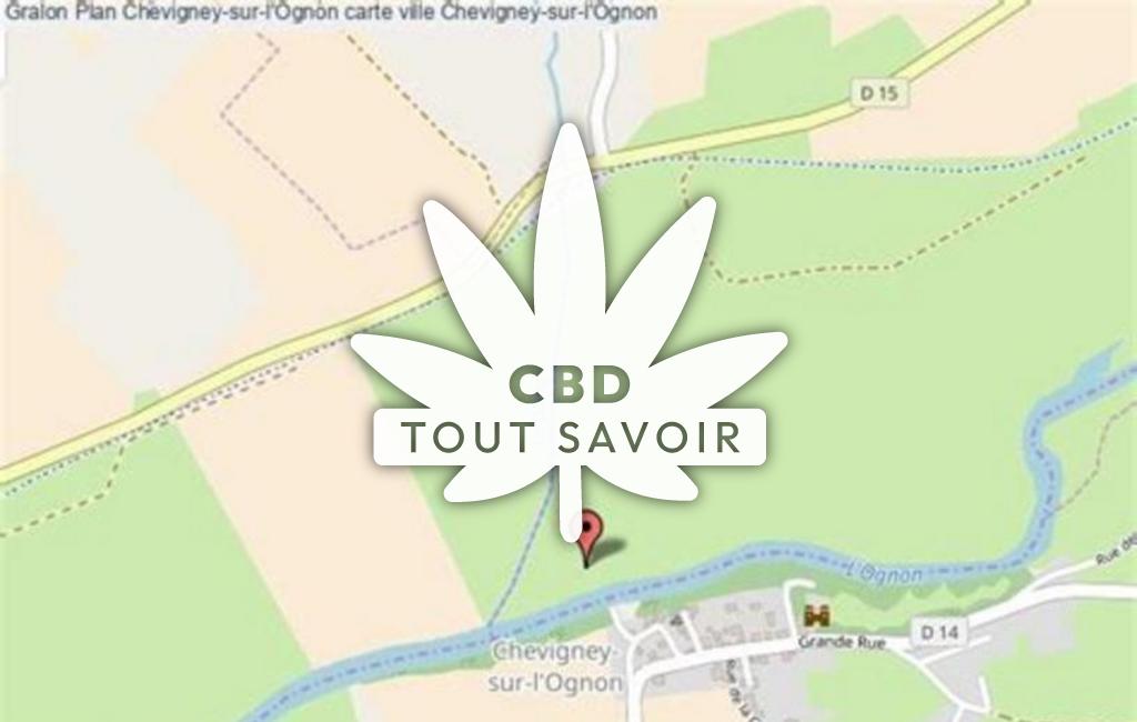 Village à Chevigney-sur-l'Ognon avec feuille Cannabis CBD