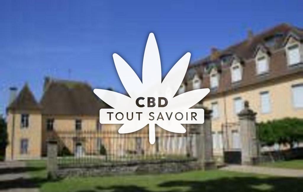 Village à Pelousey avec feuille Cannabis CBD