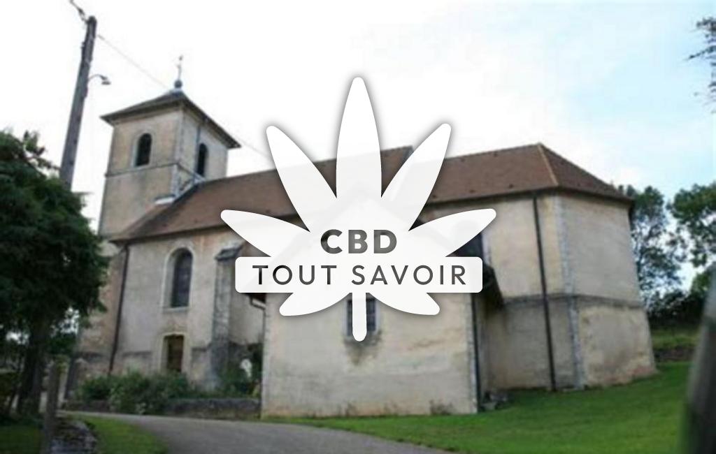 Village à Fleurey avec feuille Cannabis CBD