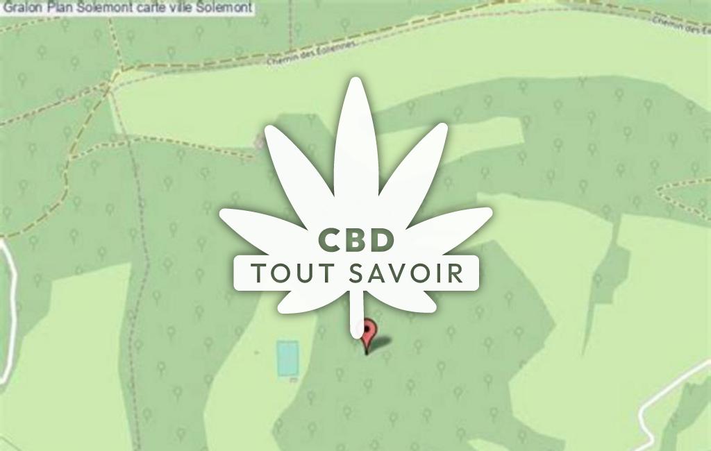 Village à Solemont avec feuille Cannabis CBD