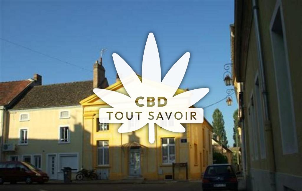 Village à Le-Luhier avec feuille Cannabis CBD