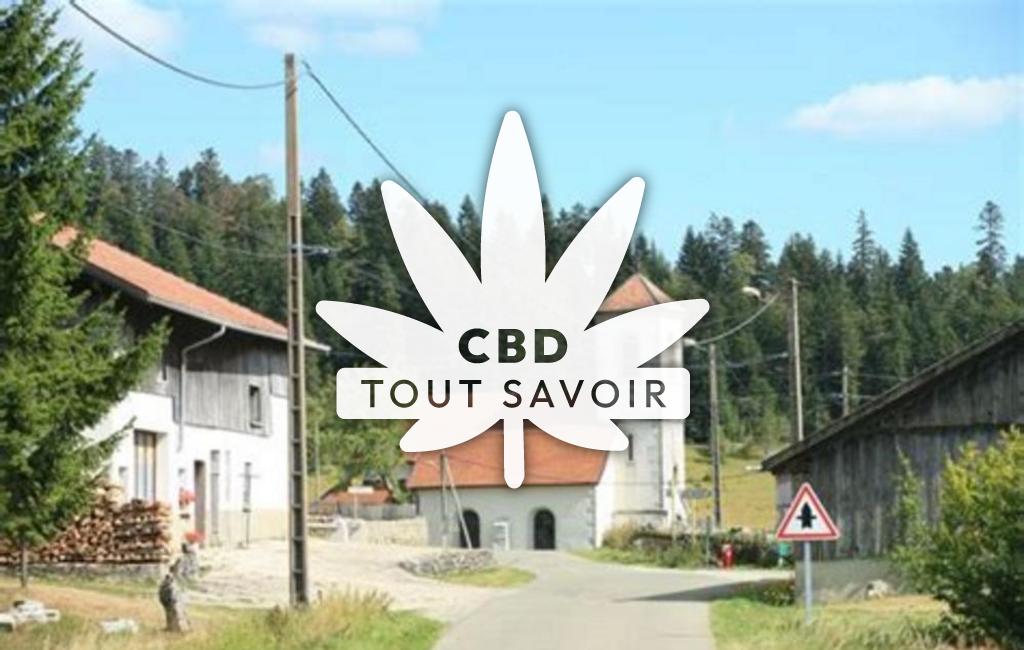 Village à Le-Memont avec feuille Cannabis CBD