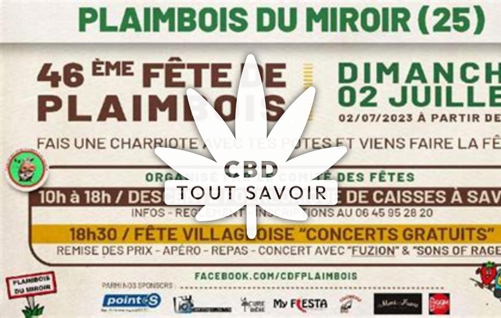 Village à Plaimbois-du-Miroir avec feuille Cannabis CBD