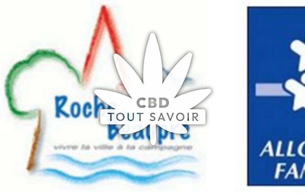 Village à Roche-Lez-Beaupre avec feuille Cannabis CBD