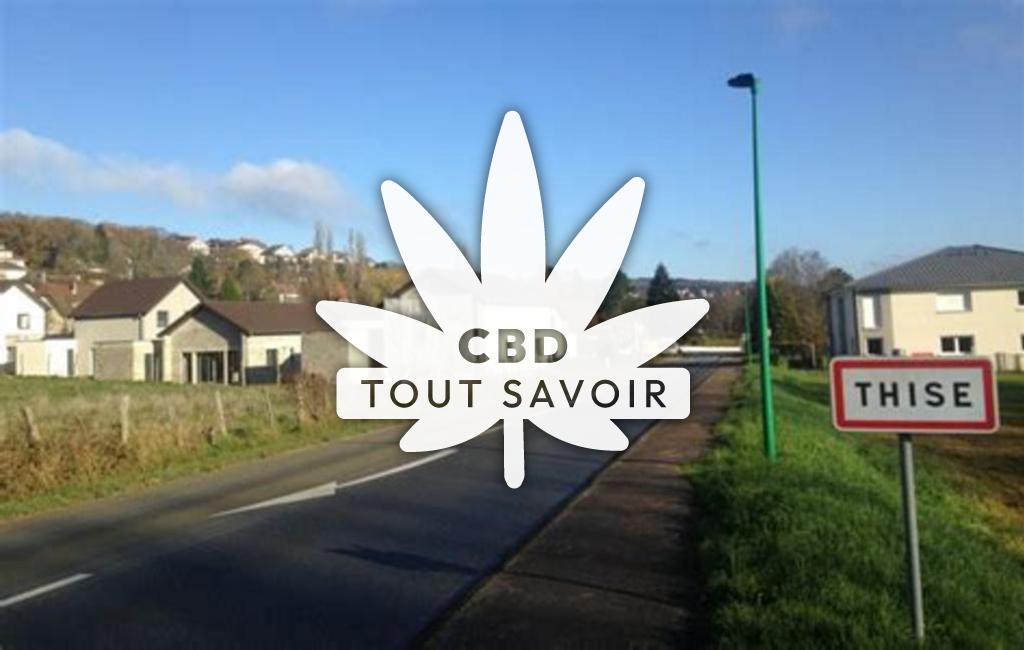 Village à Thise avec feuille Cannabis CBD
