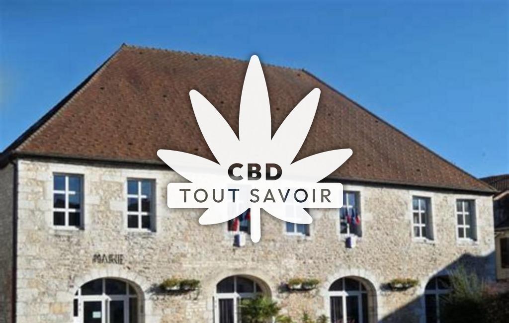 Village à Les-Villedieu avec feuille Cannabis CBD