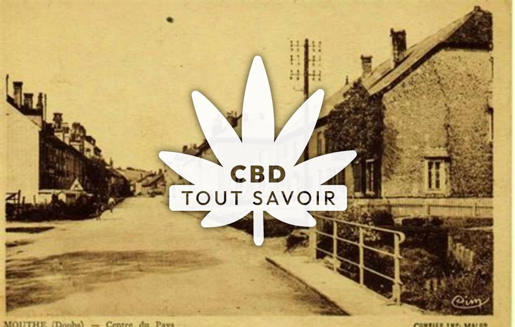 Village à Mouthe avec feuille Cannabis CBD