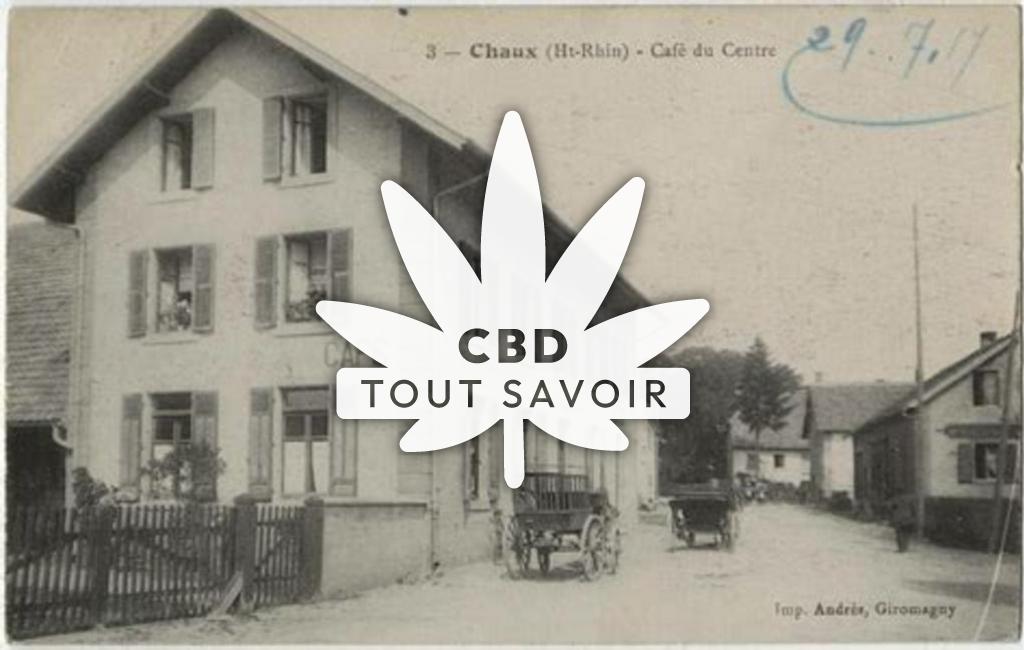 Village à Petite-Chaux avec feuille Cannabis CBD