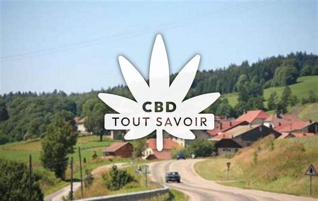 Village à Sarrageois avec feuille Cannabis CBD