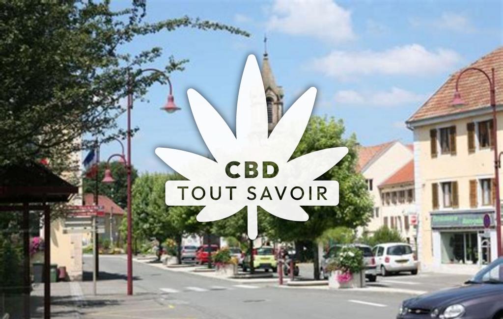 Village à Bretigney avec feuille Cannabis CBD