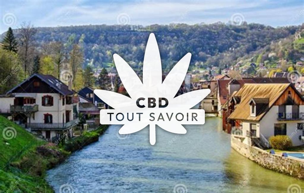 Village à Onans avec feuille Cannabis CBD