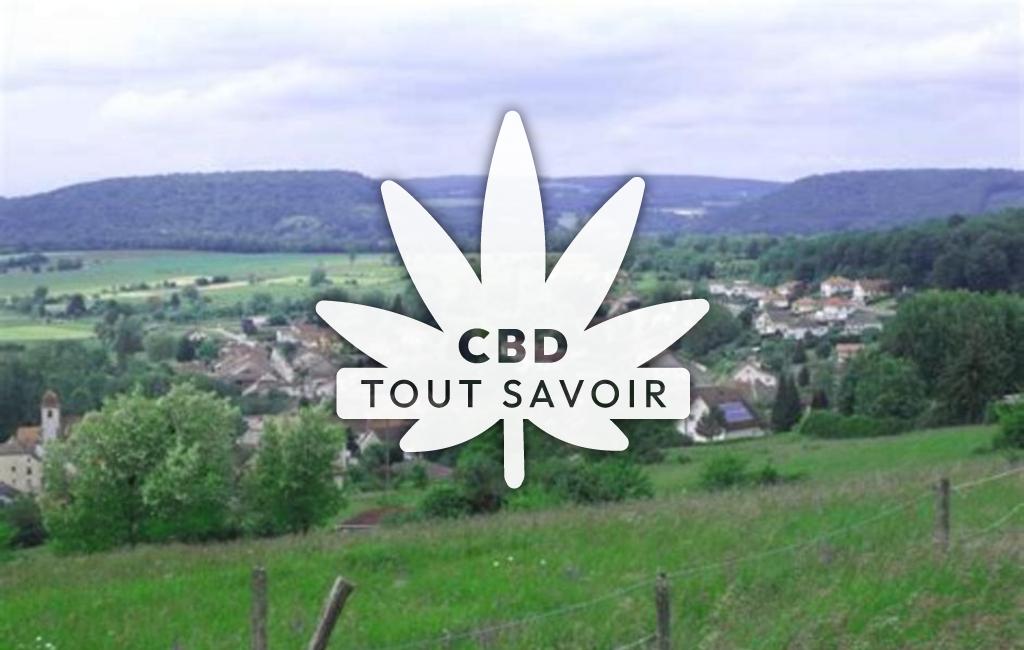 Village à Rang avec feuille Cannabis CBD
