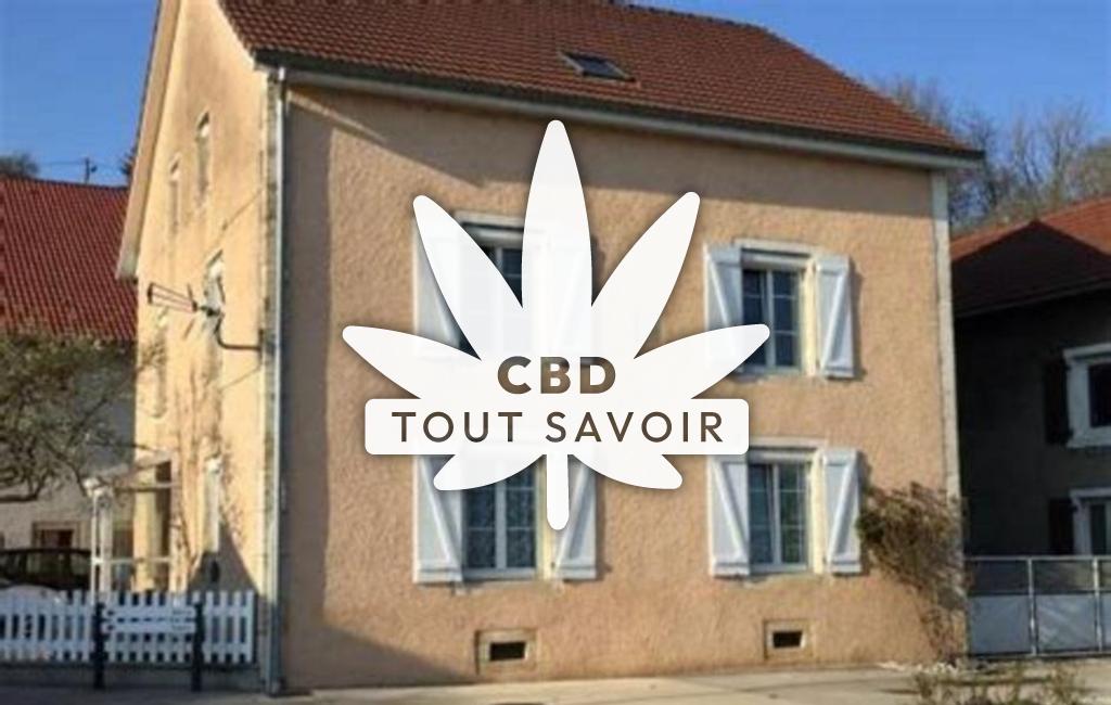 Village à Etouvans avec feuille Cannabis CBD