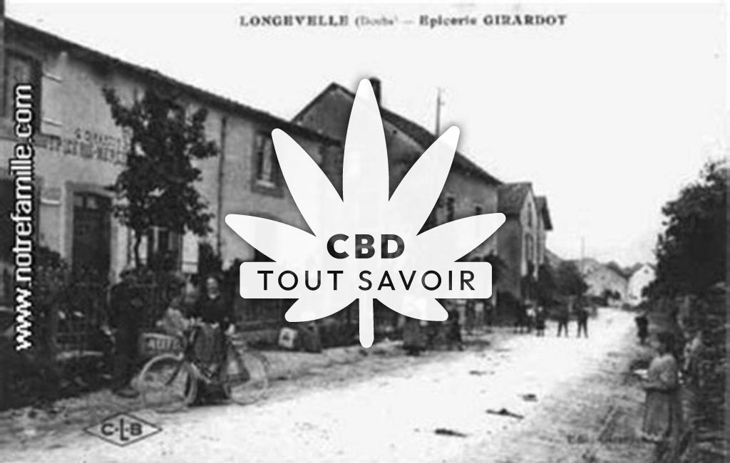 Village à Longevelle-sur-Doubs avec feuille Cannabis CBD