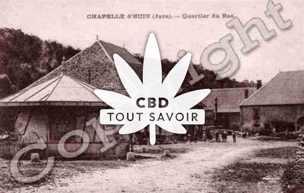 Village à Chapelle-D'Huin avec feuille Cannabis CBD