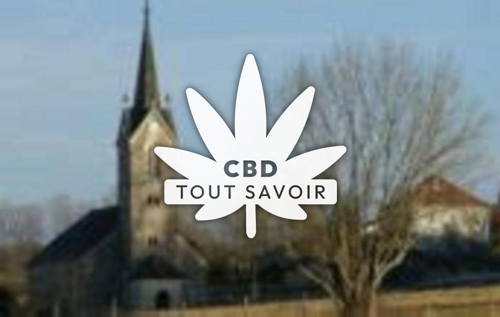 Village à Villeneuve-D'Amont avec feuille Cannabis CBD