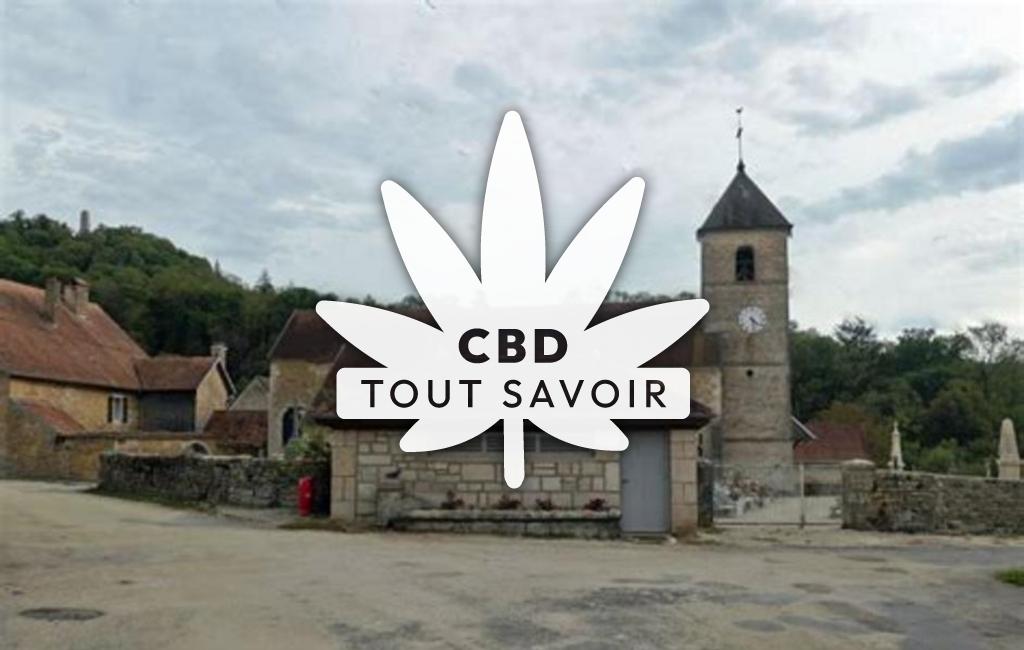 Village à Scey-Maisieres avec feuille Cannabis CBD