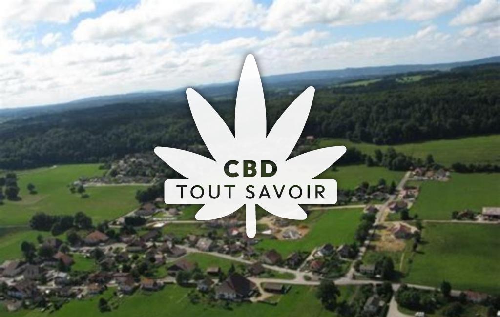 Village à Dommartin avec feuille Cannabis CBD