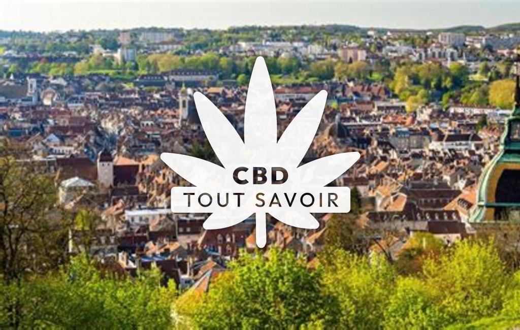 Village à Doubs avec feuille Cannabis CBD