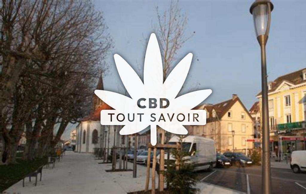 Village à Blamont avec feuille Cannabis CBD