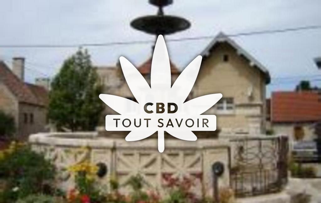 Village à Byans-sur-Doubs avec feuille Cannabis CBD