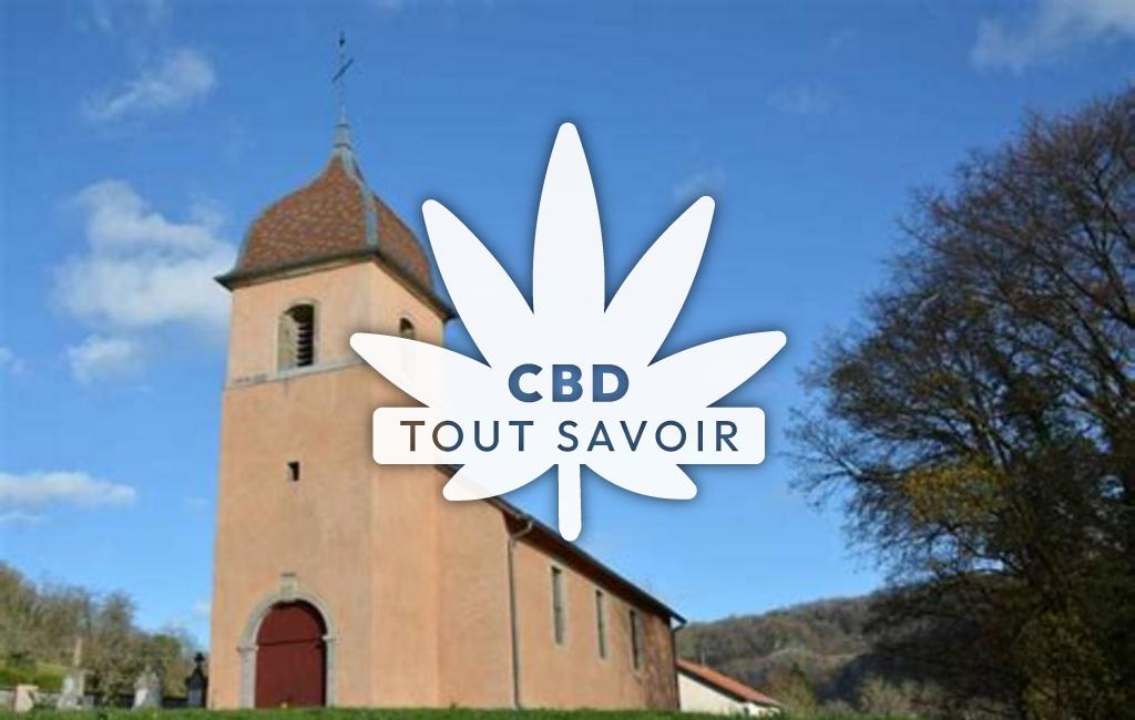 Village à Rancenay avec feuille Cannabis CBD