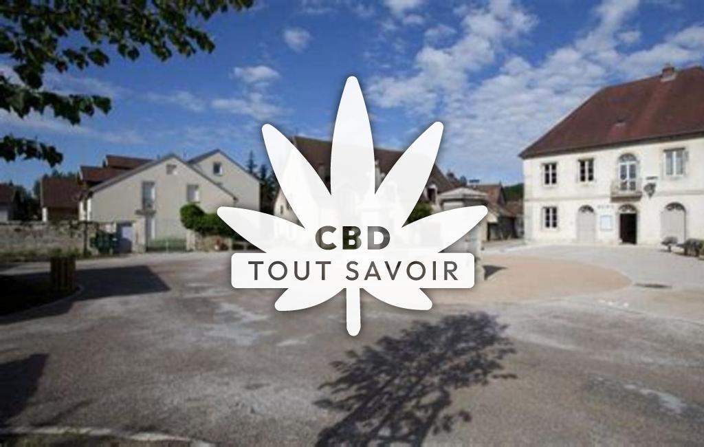 Village à Torpes avec feuille Cannabis CBD