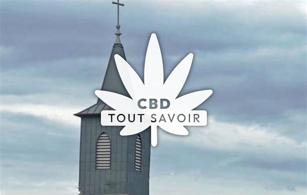 Village à Amancey avec feuille Cannabis CBD