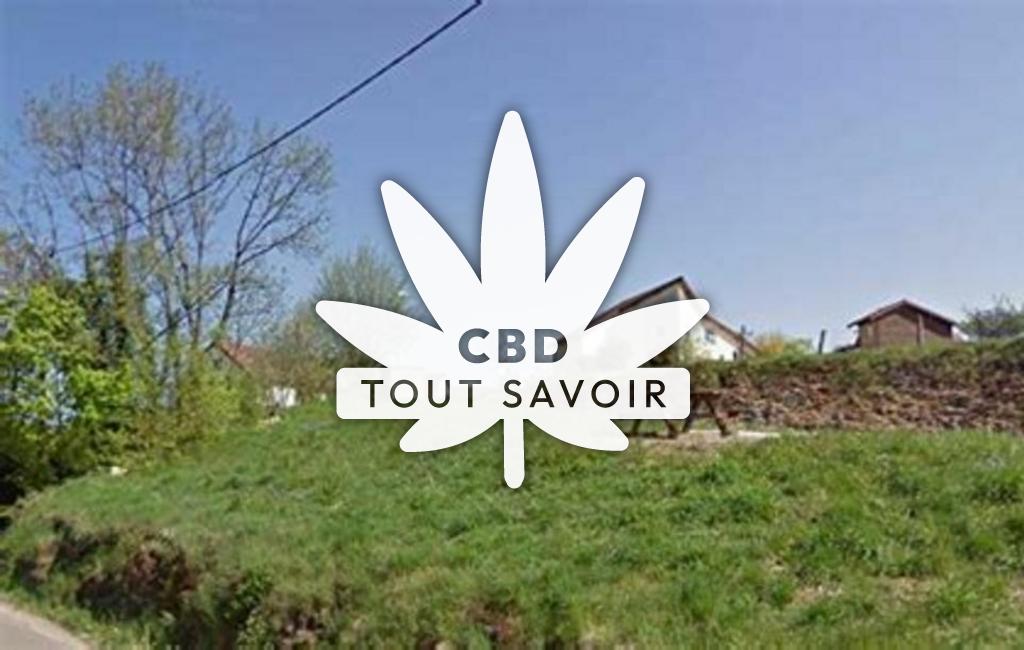 Village à Fertans avec feuille Cannabis CBD