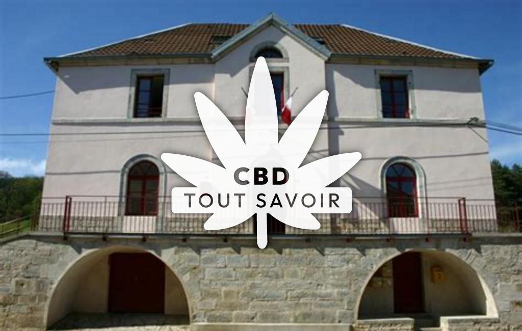 Village à Crosey-le-Petit avec feuille Cannabis CBD