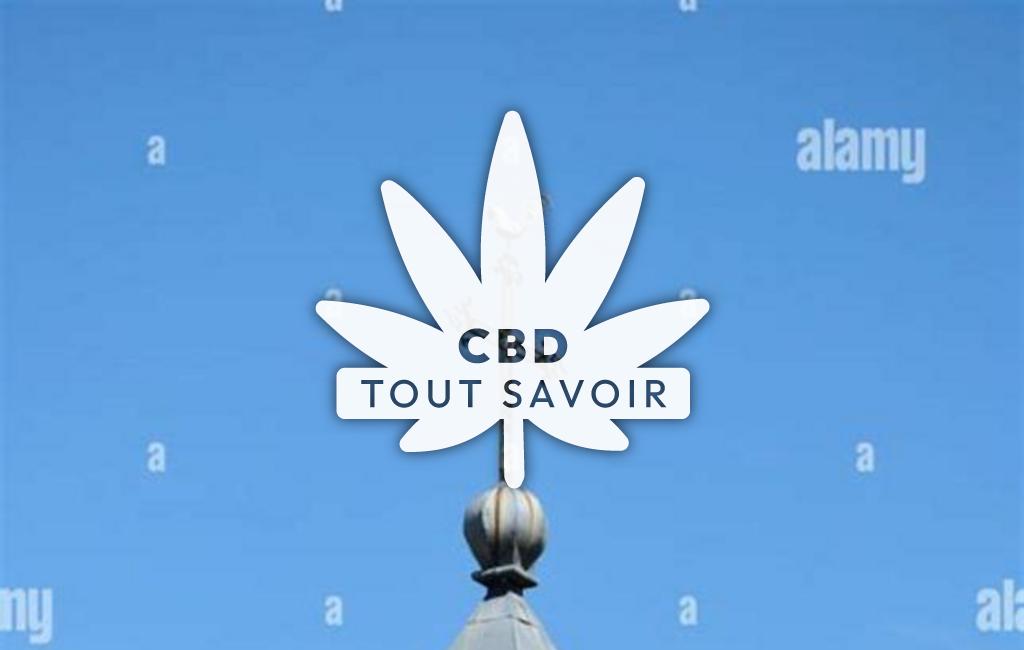 Village à Roche-les-Clerval avec feuille Cannabis CBD