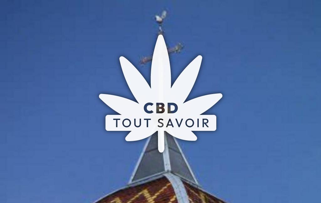 Village à Viethorey avec feuille Cannabis CBD