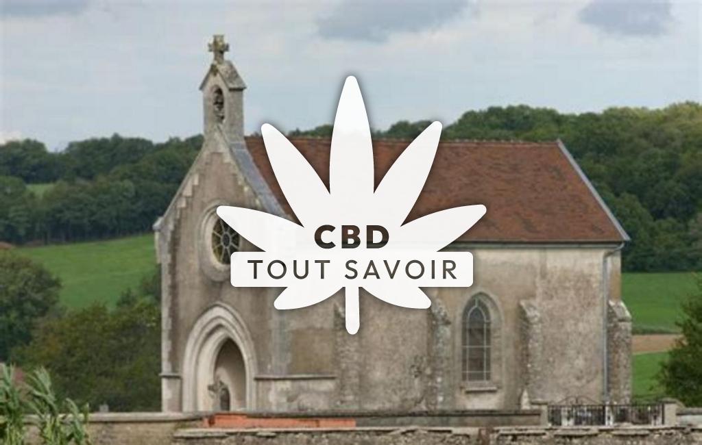 Village à Adam-les-Passavant avec feuille Cannabis CBD