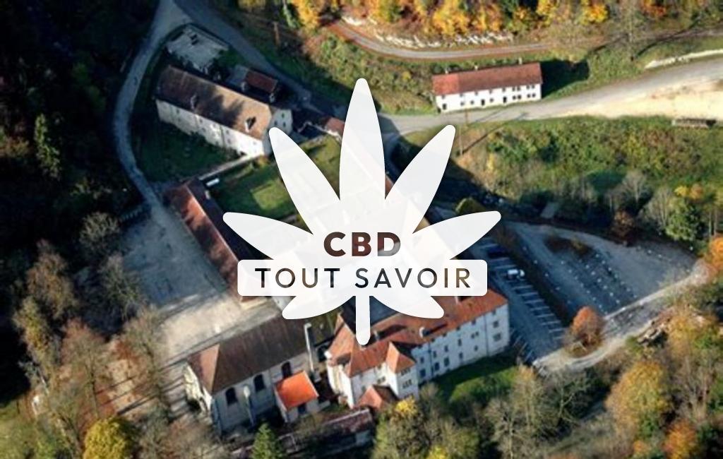 Village à Consolation-Maisonnettes avec feuille Cannabis CBD