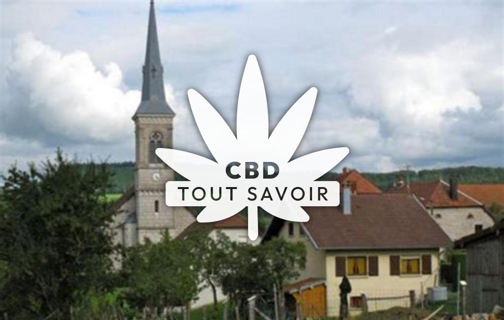 Village à Flangebouche avec feuille Cannabis CBD
