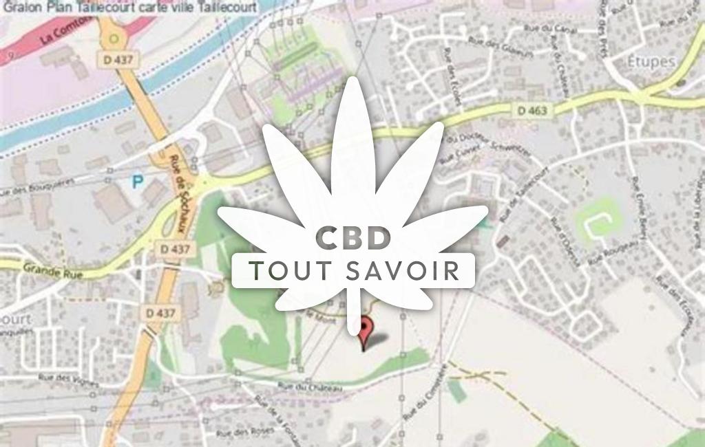 Village à Taillecourt avec feuille Cannabis CBD