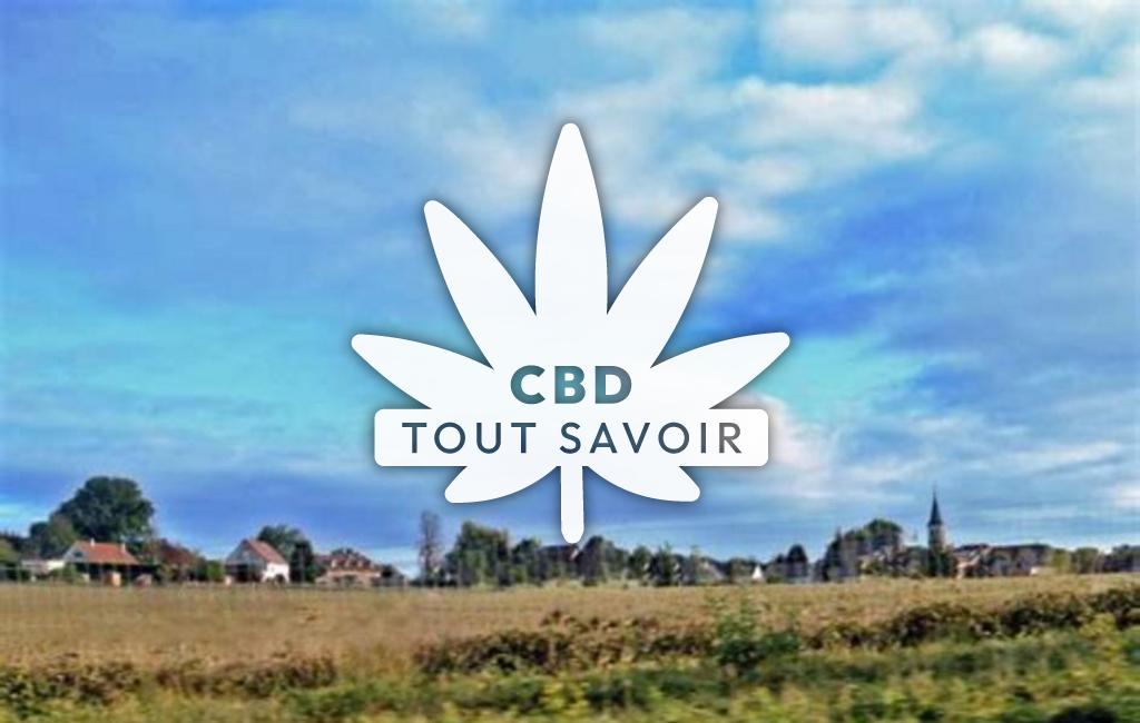 Village à Berthelange avec feuille Cannabis CBD
