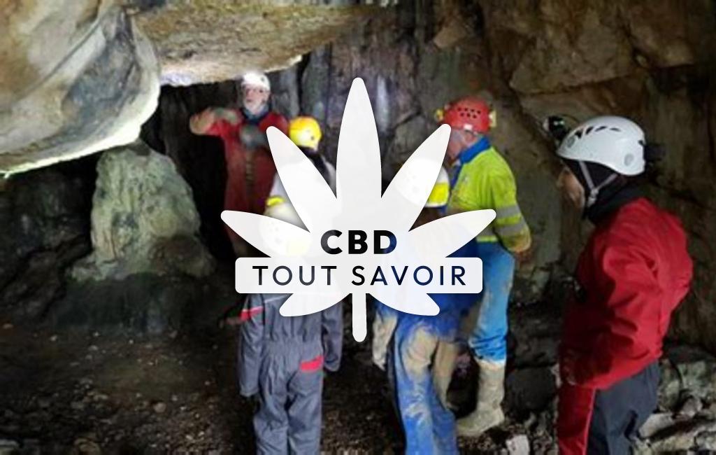 Village à Saint-Vit avec feuille Cannabis CBD