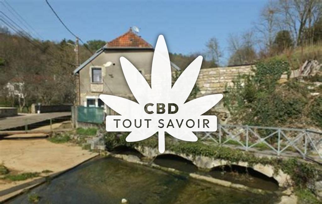 Village à Velesmes-Essarts avec feuille Cannabis CBD