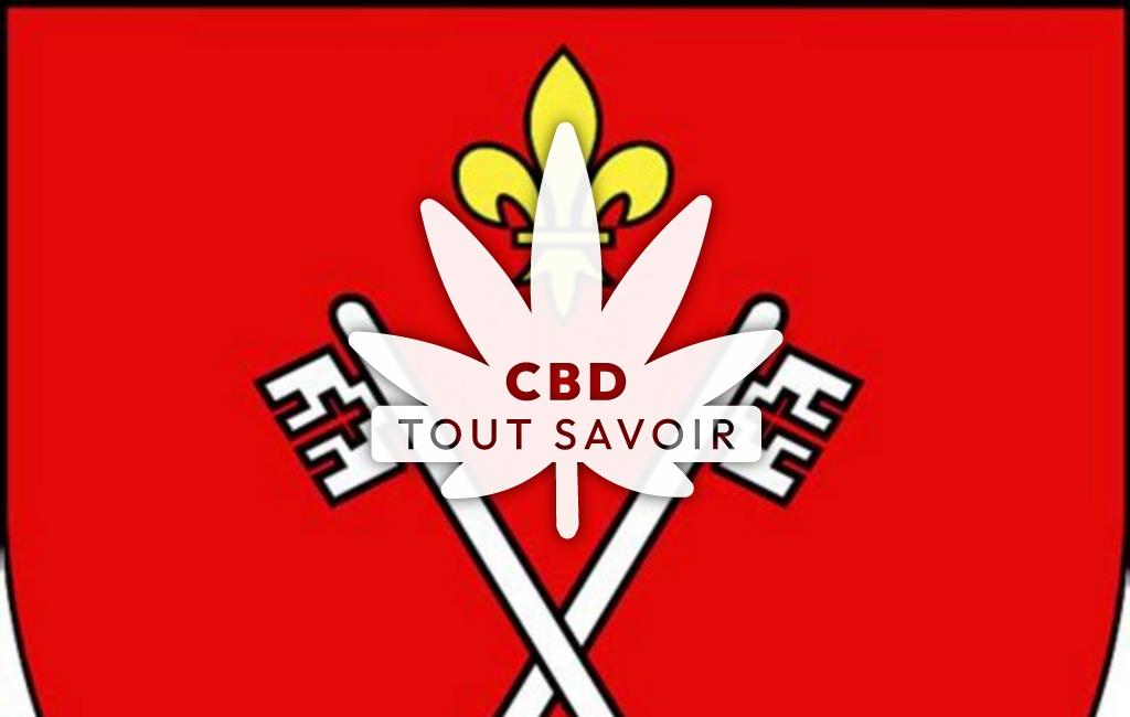 Village à Dampierre-sur-le-Doubs avec feuille Cannabis CBD