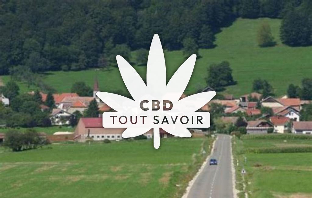 Village à Vellerot-les-Belvoir avec feuille Cannabis CBD