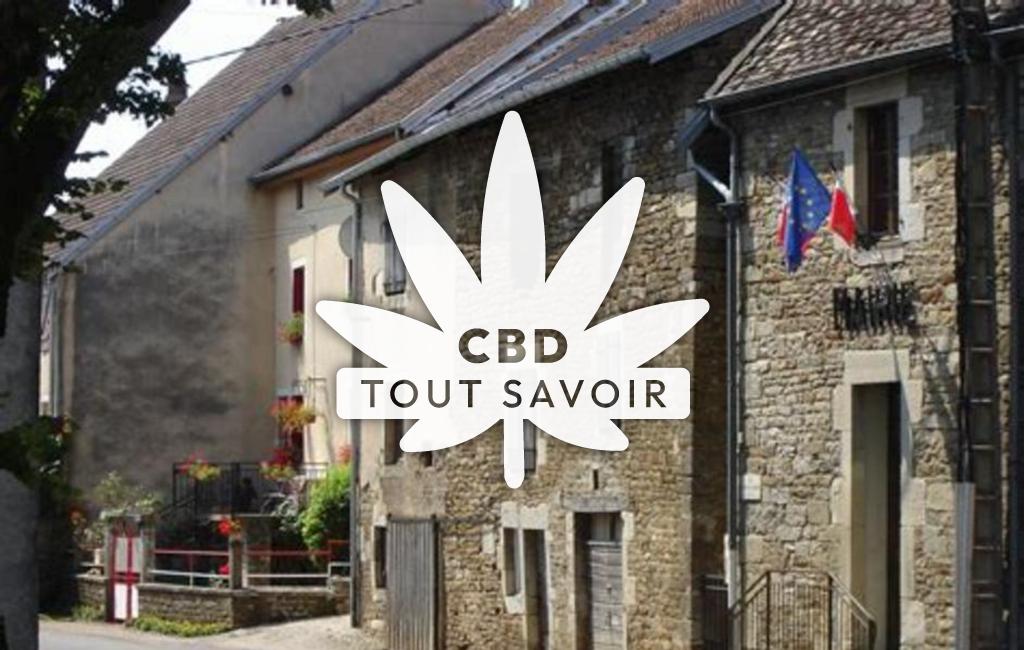 Village à Abbans-Dessus avec feuille Cannabis CBD
