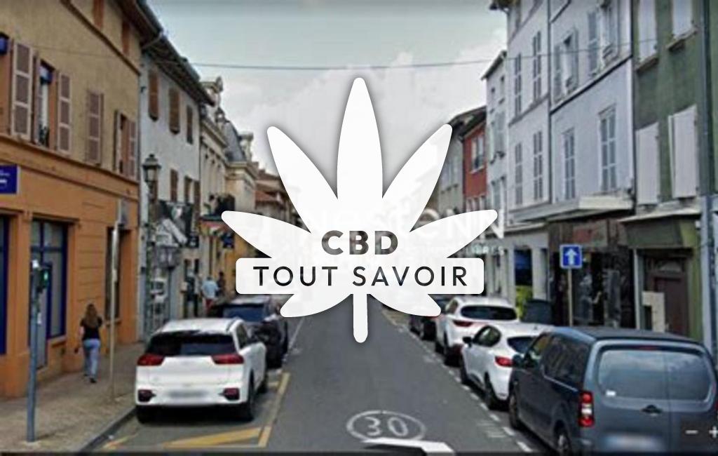 Village à Charnay avec feuille Cannabis CBD