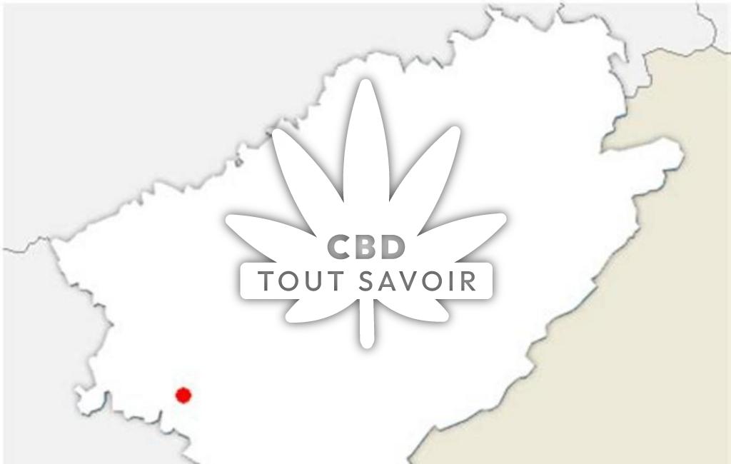 Village à Echay avec feuille Cannabis CBD