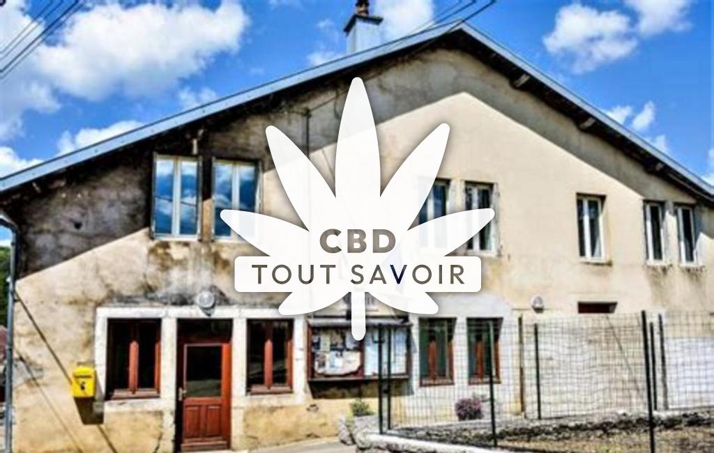 Village à Goux-sous-Landet avec feuille Cannabis CBD