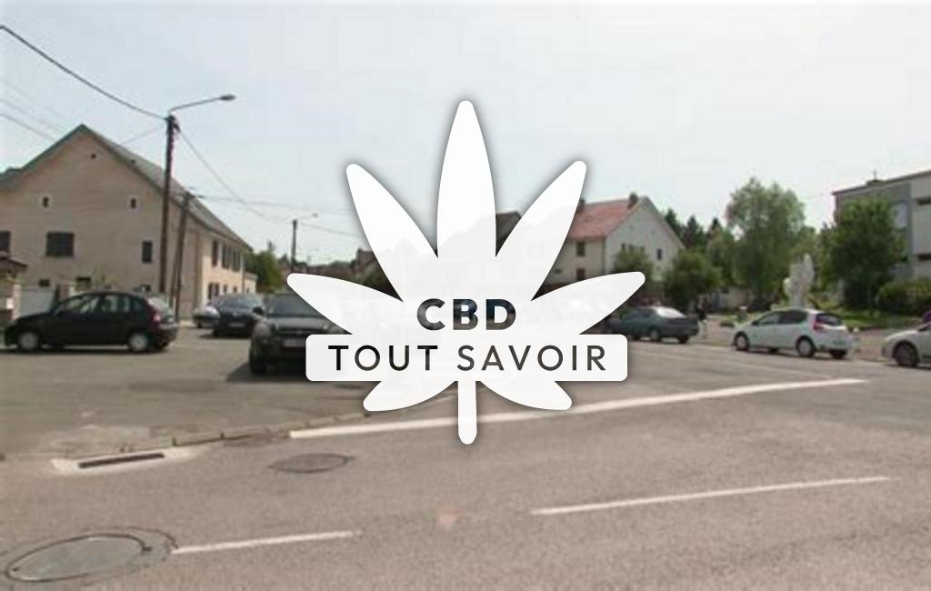 Village à Etupes avec feuille Cannabis CBD