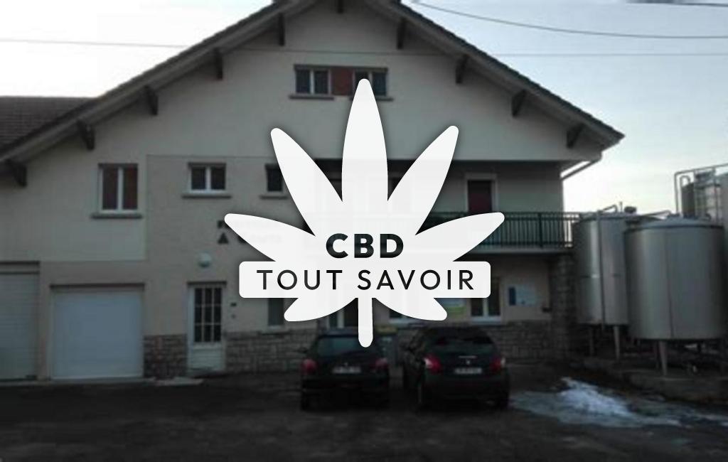 Village à Charmauvillers avec feuille Cannabis CBD