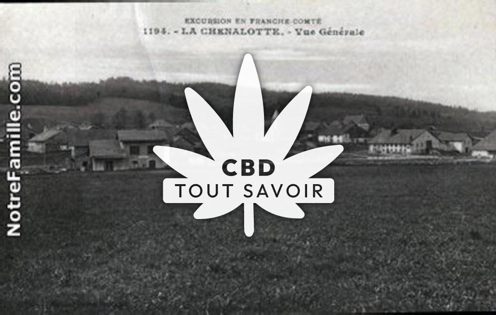 Village à La-Chenalotte avec feuille Cannabis CBD